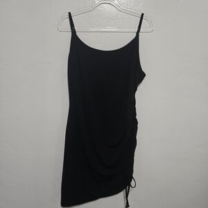 CMZ2005 medium roughed tie-up side black adjustable strap Stretchy party dress
